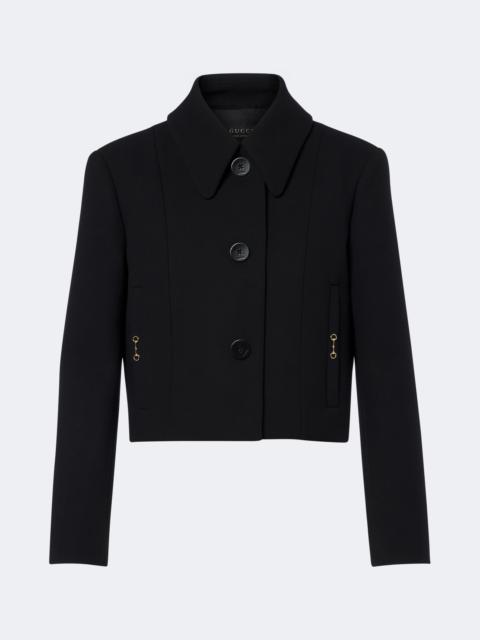 GUCCI Horsebit wool crêpe jacket