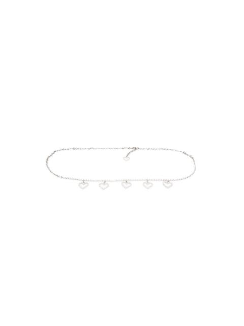 Alessandra Rich crystal heart belt