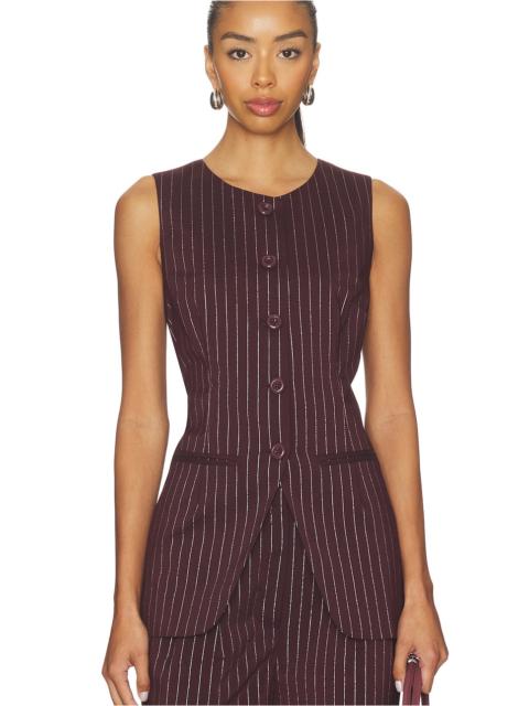 SIMONMILLER Sabine Pinstripe Vest