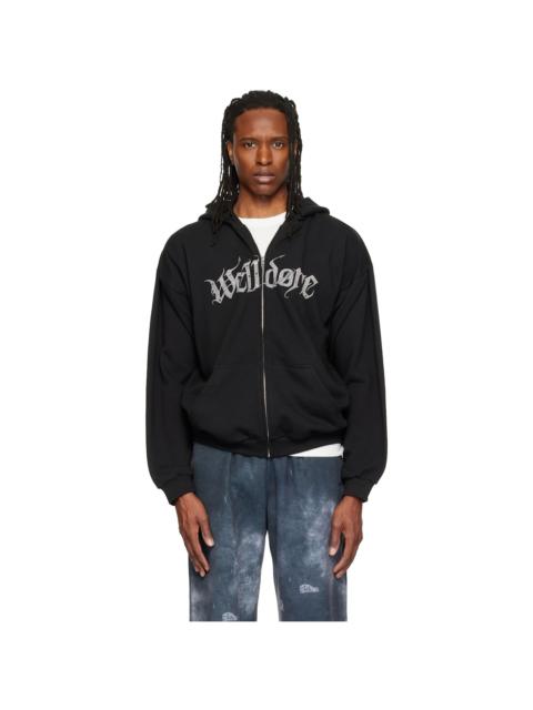 We11done Black Devil Arms Up Zip-Up Hoodie