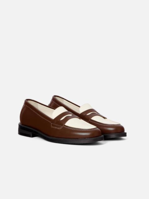 DUKE + DEXTER Wilde Chestnut + White Penny Loafer - Women's