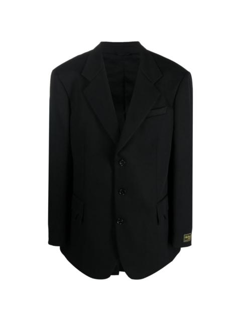 Raf Simons jagged-pocket single-breasted blazer