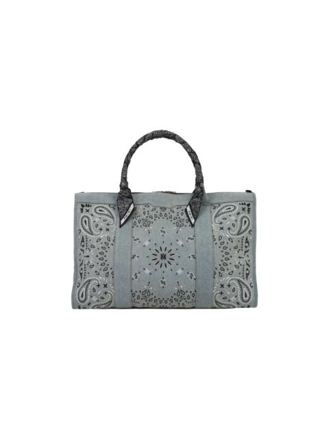 AMIRI Bandana Denim Weekender Bag "Clay Indigo" PF23MAW002 408