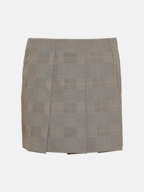Sportmax Checked pleated miniskirt