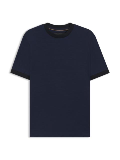 BOSS LUXE TRAVEL WOOL T-SHIRT WITH FK COLLAR