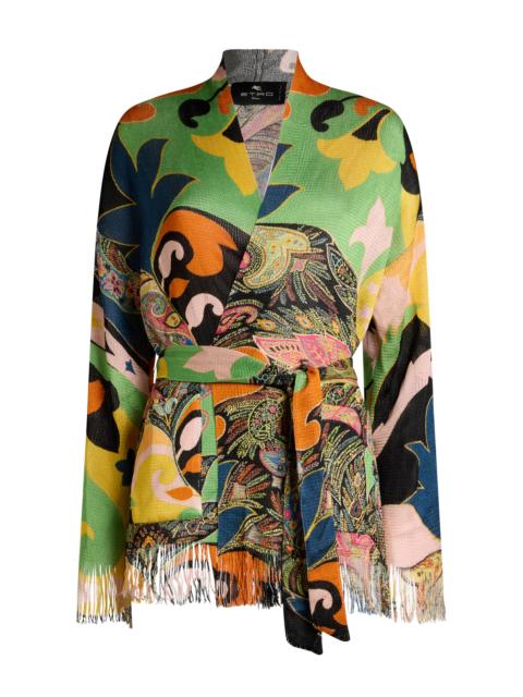 Etro Belted Jersey Cardigan multi
