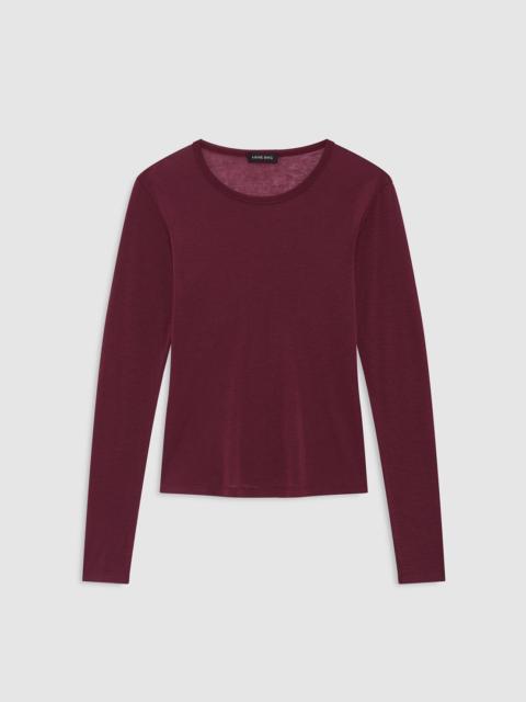 ANINE BING Sylvie Long Sleeve Tee - Fig