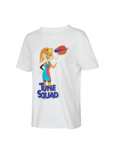 Nike (WMNS) Nike Athleisure Casual Sports Printing Round Neck Short Sleeve White T-Shirt DH3838-100