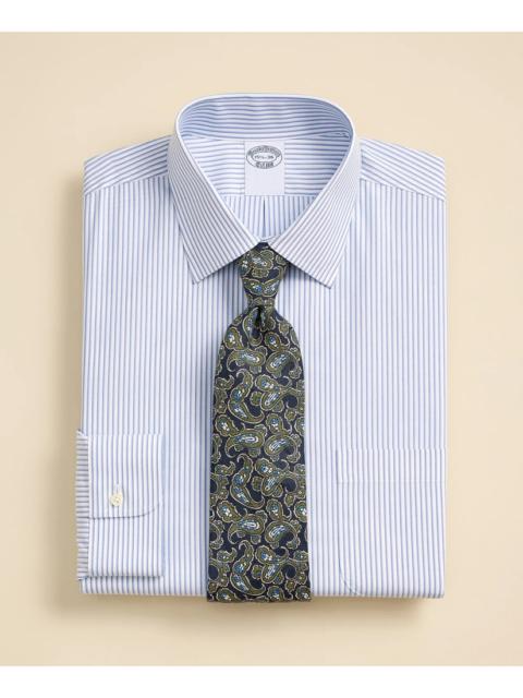 Brooks Brothers Stretch Supima® Cotton Non-Iron Broadcloth Ainsley Spread Collar Striped Dress Shirt