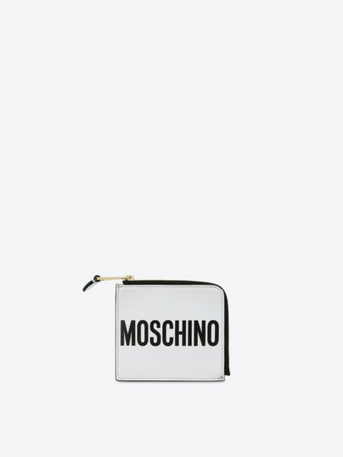 Moschino LEATHER WALLET WITH LOGO