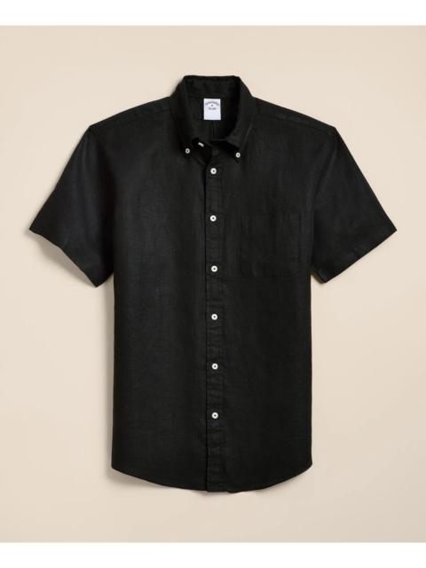 Brooks Brothers Irish Linen Short-Sleeve Sport Shirt