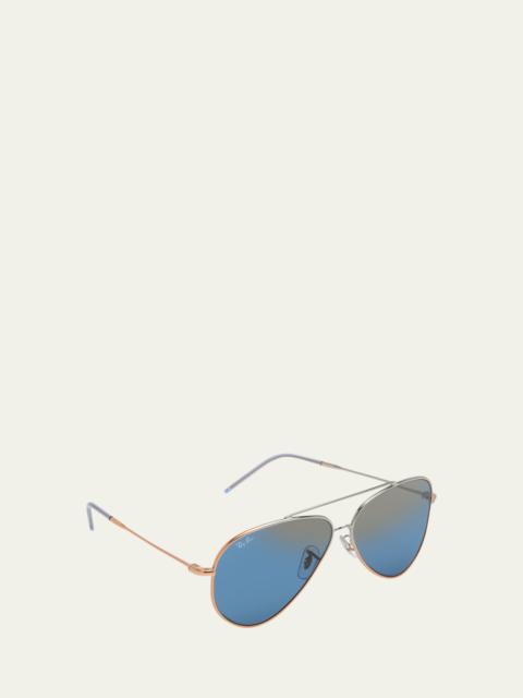 Ray-Ban Golden Metal & Plastic Aviator Sunglasses