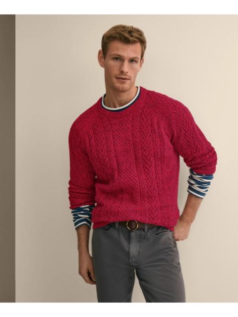 Brooks Brothers Supima® Cotton Mouliné Fisherman Sweater