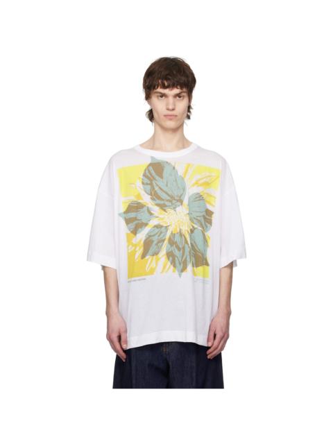 Dries Van Noten White Logo Graphic T-shirt