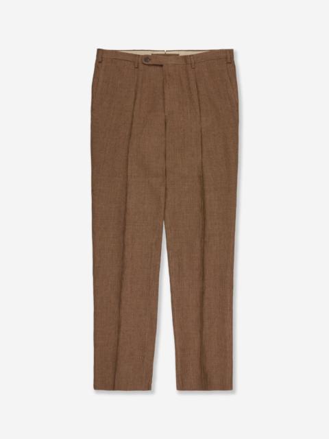 SLOWEAR Regular fit patterned linen trousers