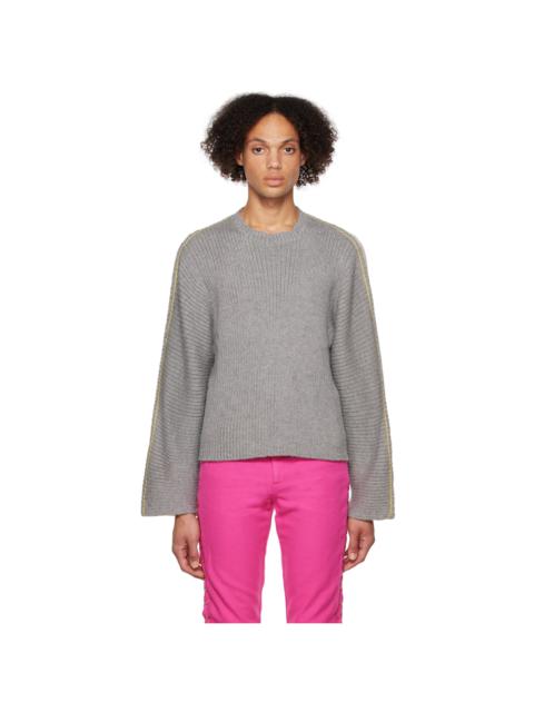 ECKHAUS LATTA Gray & Off-White Ash Sweater