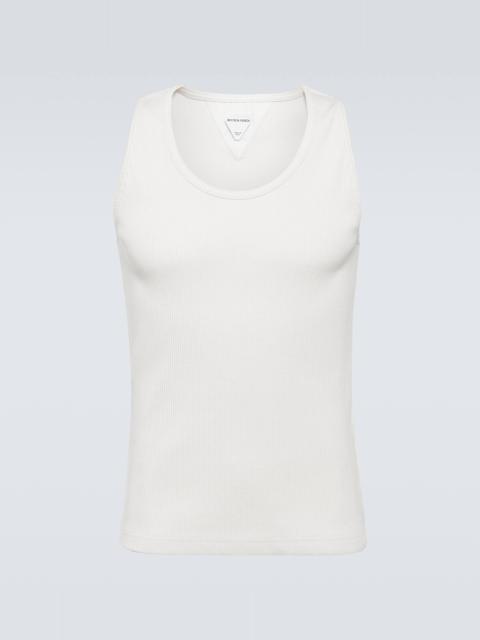 Bottega Veneta Ribbed-knit cotton-blend jersey tank top