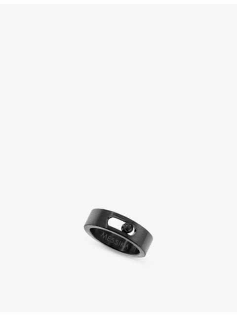 MESSIKA Move Small Black Titanium And 0.06ct Diamond Ring