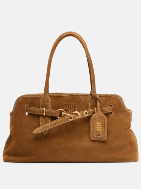 Miu Miu Adventure suede tote bag