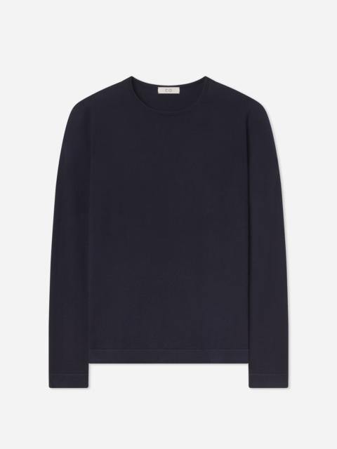 CO Rolled Crewneck Sweater in Fine Cashmere