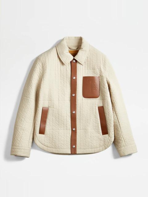 Tod's QUILTED OVERSHIRT - BEIGE