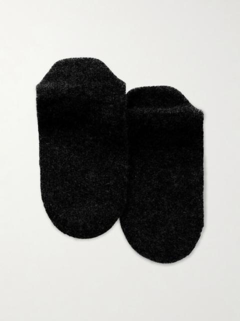NOUR HAMMOUR Whit wool and cashmere-blend tights Black