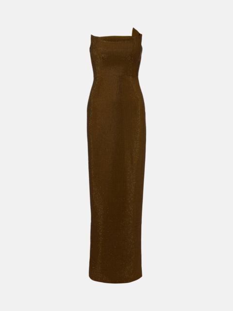 ROLAND MOURET Embellished strapless gown