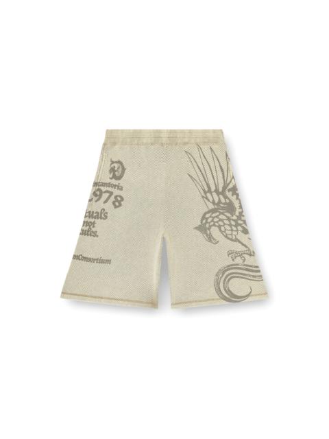 Diesel MESH COTTON SWEATSHORTS WITH PRINTS