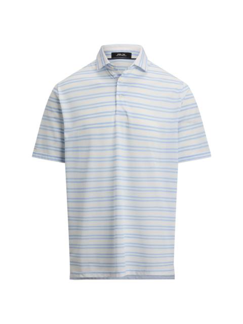 Polo Ralph Lauren Men's Tour Pique Striped Polo Shirt - Office Blue Ceramic White