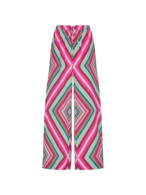 Valentino geometric-print palazzo pants
