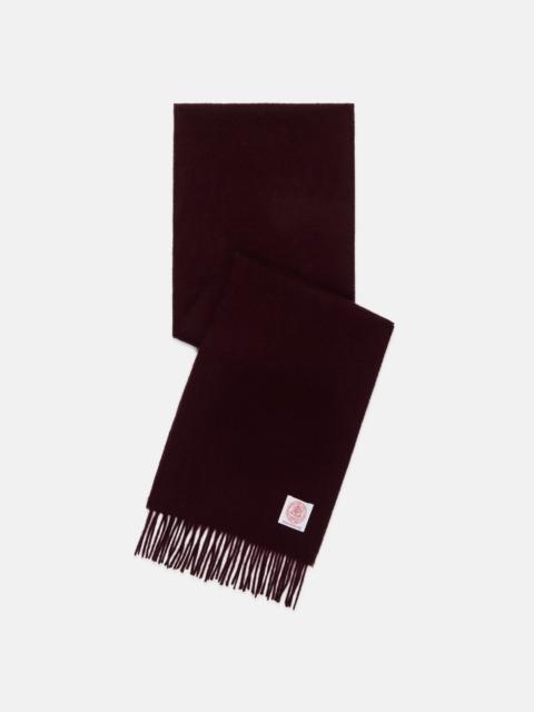 J. PRESS MADE-IN-ENGLAND BURGUNDY MERINO WOOL SCARF