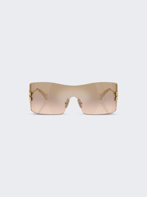 Miu Miu Aube Sunglasses Gold And Bronze Lenses
