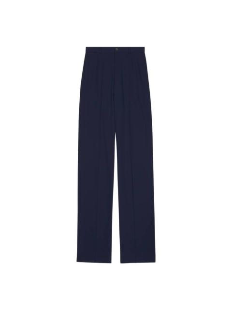BALENCIAGA Men's Large Fit Tailored Pants in Navy Blue