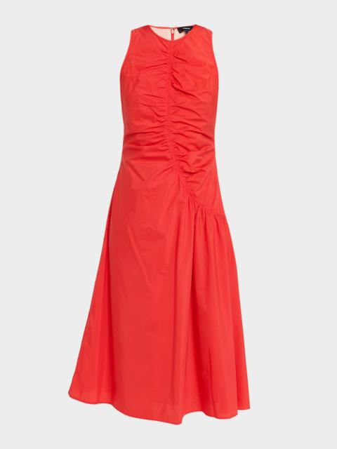 Theory Asymmetric Ruched Tank Dress