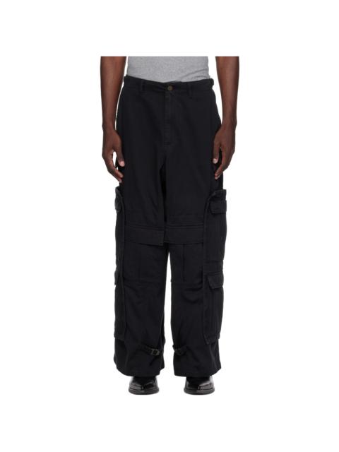 VETEMENTS Black Merged Cargo Pants