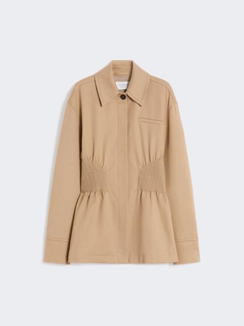 Sportmax Gabardine shirt jacket with embroidery - camel