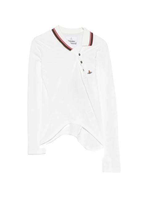 Vivienne Westwood Vivienne Westwood Orb-embroidered Asymmetric Polo Shirt