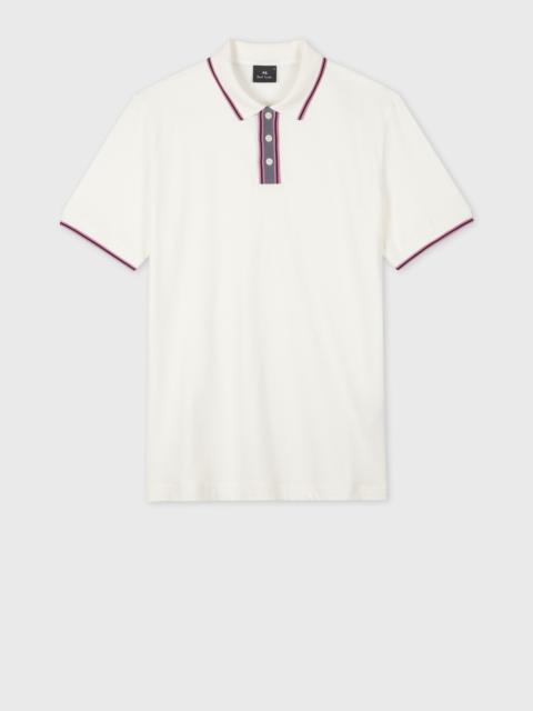 Paul Smith White Contrast-Placket Polo Shirt