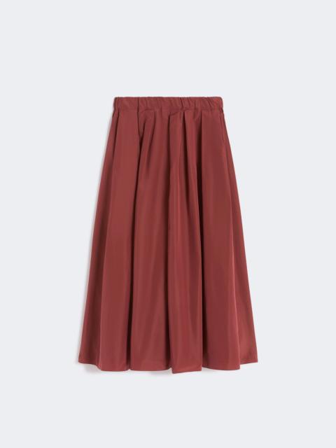 WEEKEND Max Mara Pleated taffeta long skirt - CHERRY