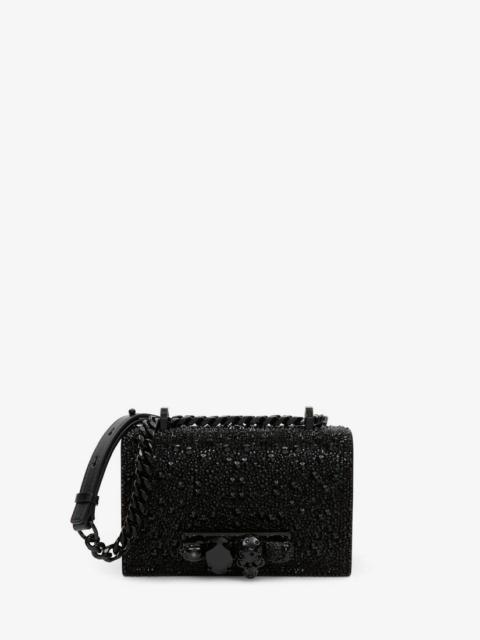 Women's Mini Jewelled Satchel in Black