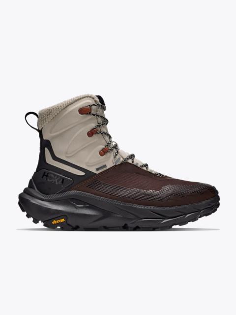 HOKA Men's Kaha 2 Frost GTX Shoes in River Rock Grey/Black