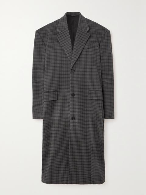 BALENCIAGA Oversized Houndstooth Cotton-blend Coat
