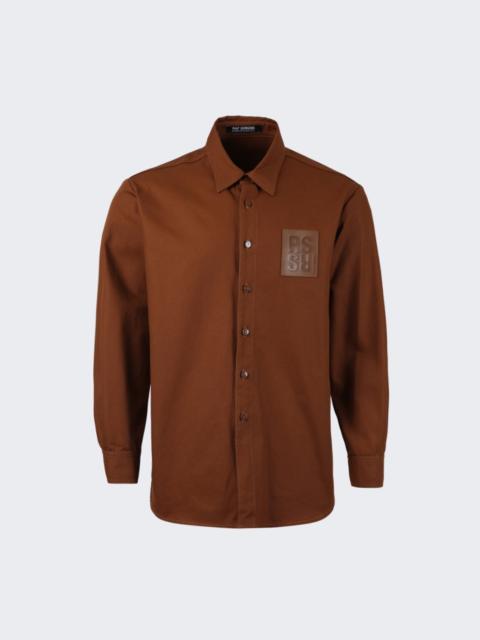 Raf Simons Straight Fit Denim Shirt Dark Brown