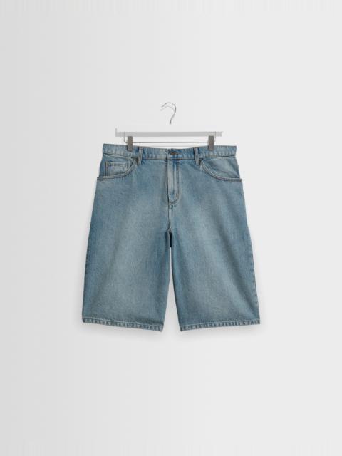 Wax London Luca - Vintage Blue Organic Cotton Denim Shorts