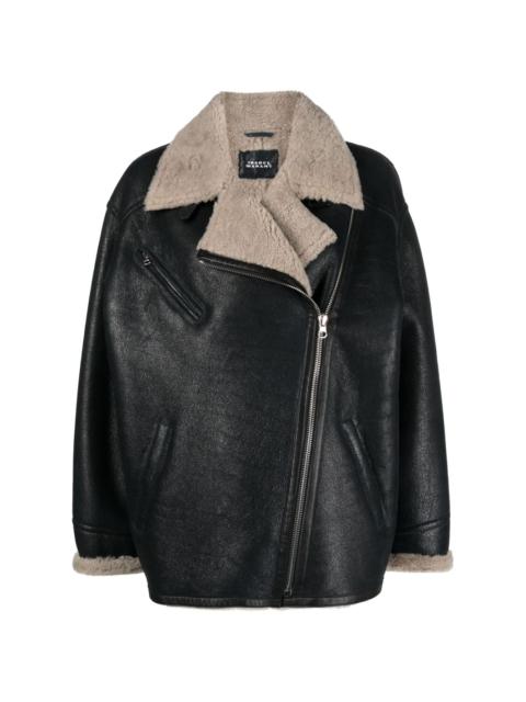 Adelina leather biker jacket