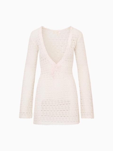 LoveShackFancy Vespa Crochet Mini Cover-Up Dress