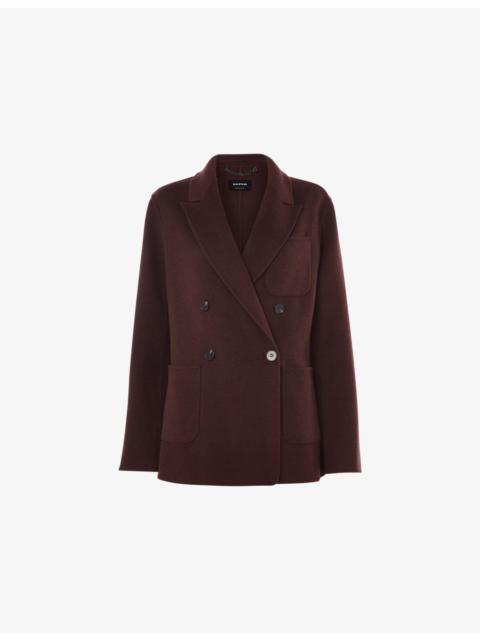 WHISTLES Double-Breasted Relaxed-Fit Wool-Blend Coat