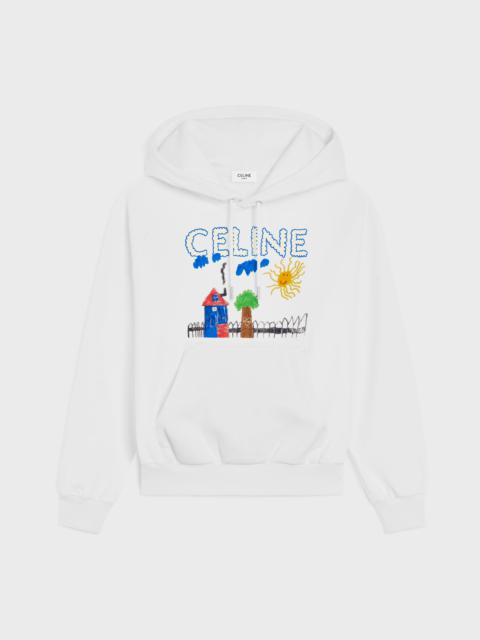 CELINE 70's hoodie IN cotton fleece