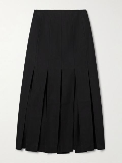 Simone Rocha Cotton-blend canvas midi skirt Charcoal