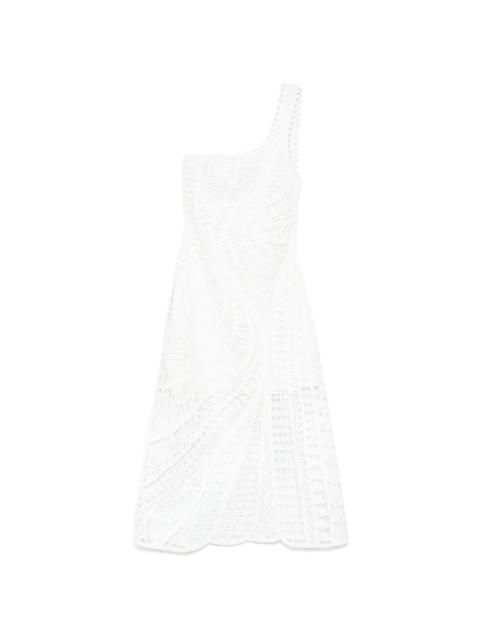 maje one-shoulder midi dress